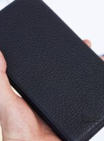 Black Togo leather wallet, High Quality long leather wallet