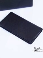 Black Togo leather wallet, High Quality long leather wallet