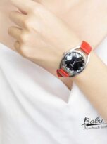 red leather watch band watch band for casio 2