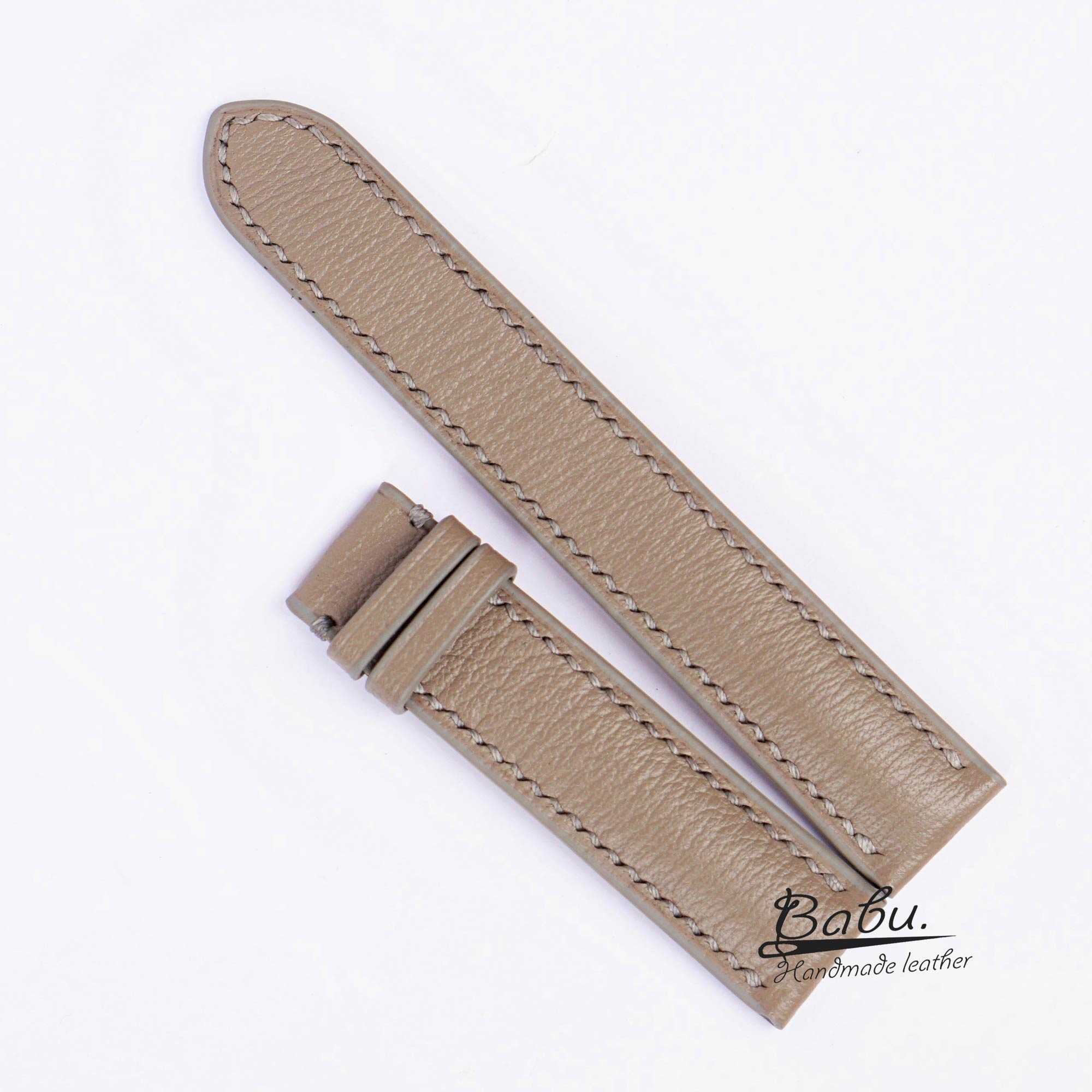 Black Ostrich leather watch band, Premium Ostrich watch strap SW035