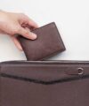 Chocolate Brown Vintage leather wallet, Tuscany Cow leather wallet WL315