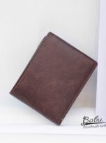 Chocolate Brown Vintage leather wallet, Tuscany Cow leather wallet