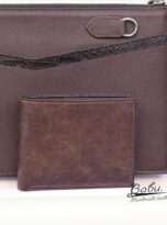 Chocolate Brown Vintage leather wallet, Tuscany Cow leather wallet