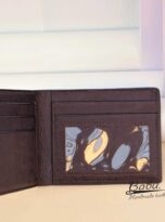 Chocolate Brown Vintage leather wallet, Tuscany Cow leather wallet