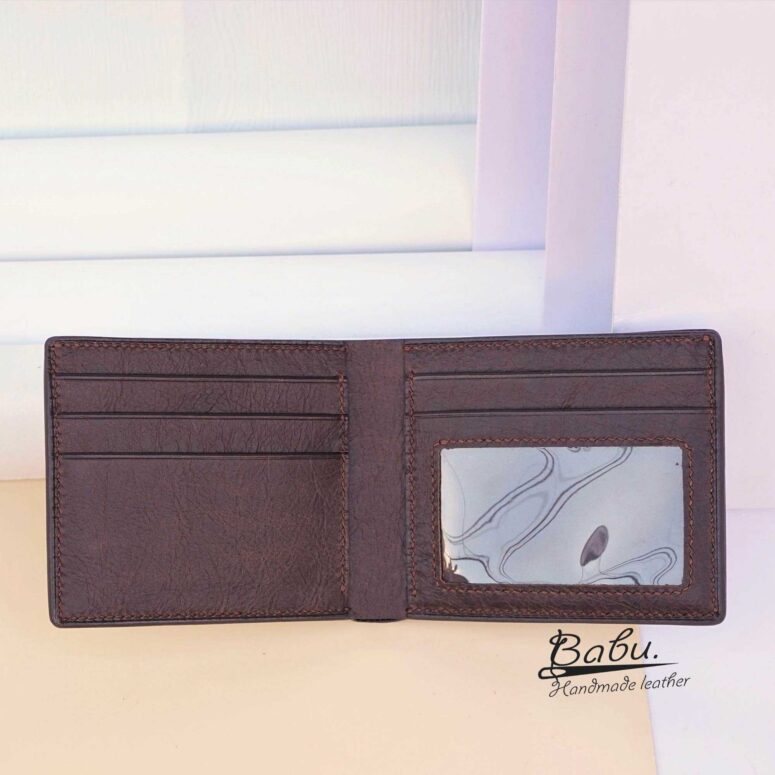 Chocolate Brown Vintage leather wallet, Tuscany Cow leather wallet