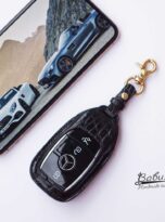 Mercedes Benz Crocodile Leather Key Fob Cover