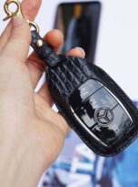 Mercedes Benz Crocodile Leather Key Fob Cover