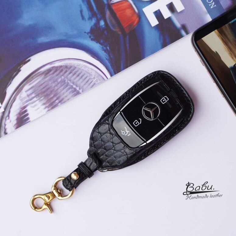 Mercedes Benz Crocodile Leather Key Fob Cover