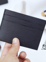 Black Epi leather credit card wallet (3)