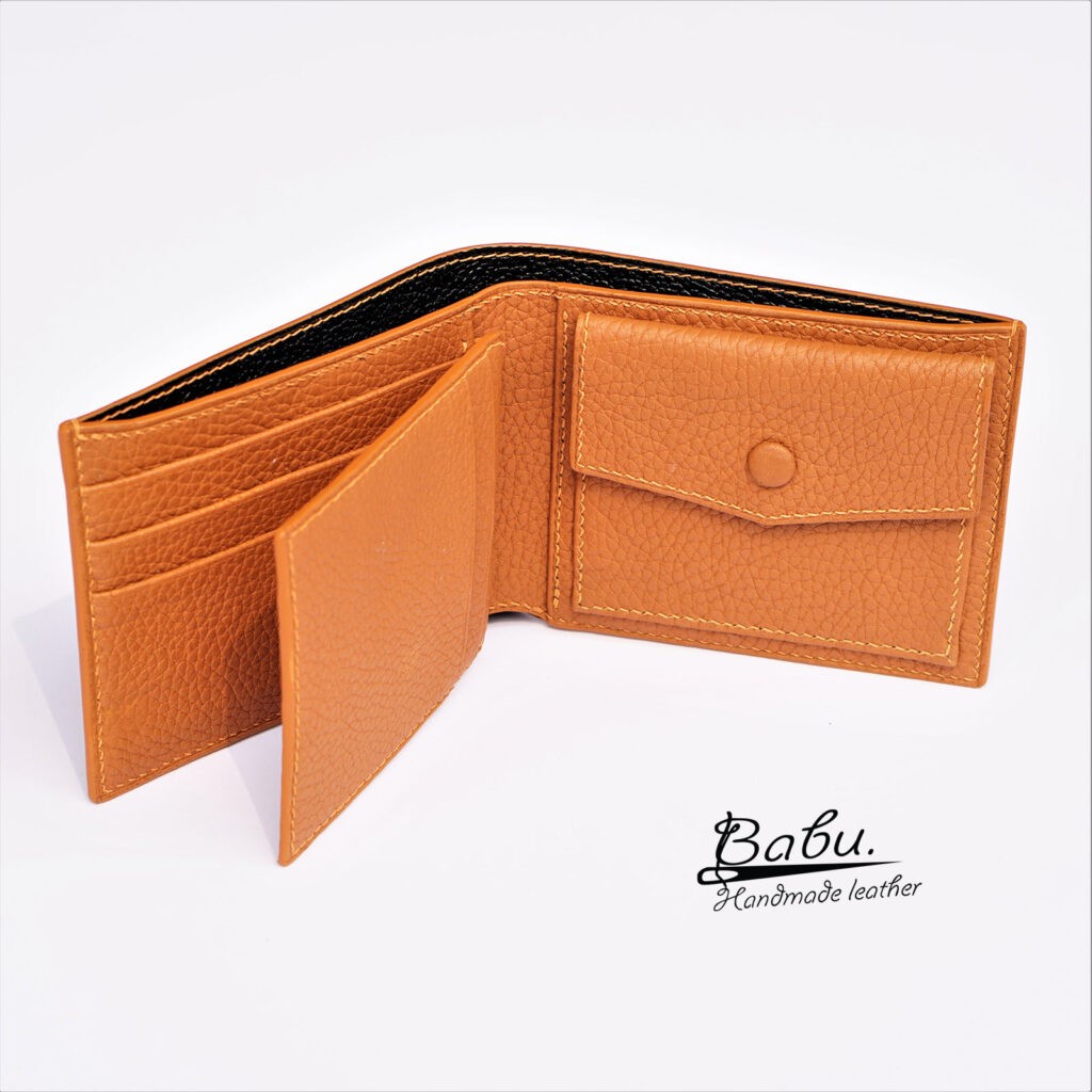 Golden Brown Calf leather wallet