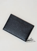 Black Epsom leather credit card holder