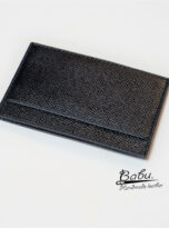 Black Epsom leather credit card holder