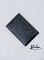 Black Epsom leather credit card holder