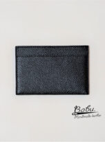 Black Epsom leather credit card holder