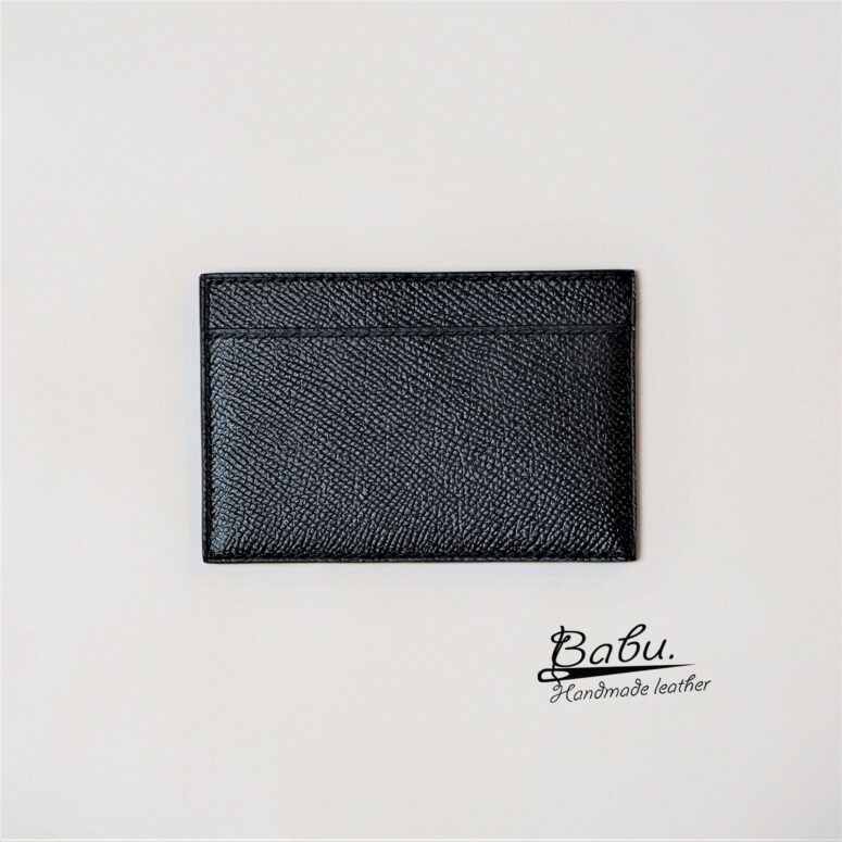 Black Epsom leather credit card holder