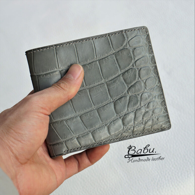 Gray Alligator leather wallet for men