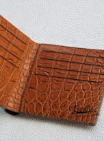 Gray Alligator Leather bifold wallet