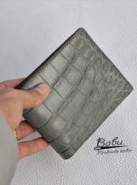 Gray Alligator Leather bifold wallet