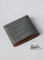 Gray Alligator leather wallet for men