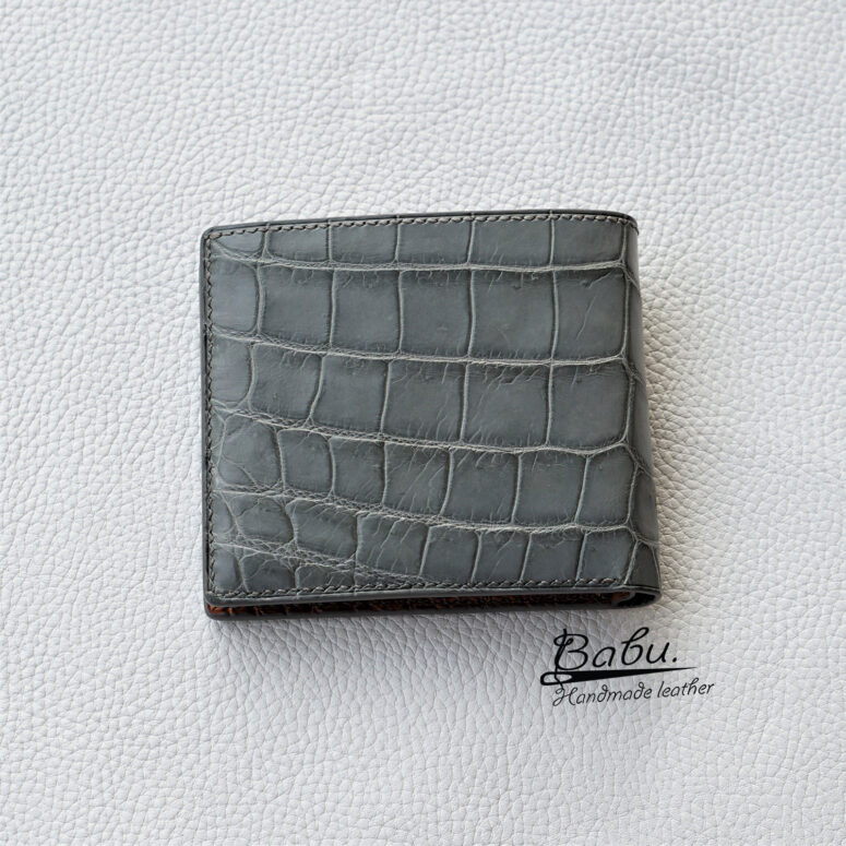 Gray Alligator leather wallet for men