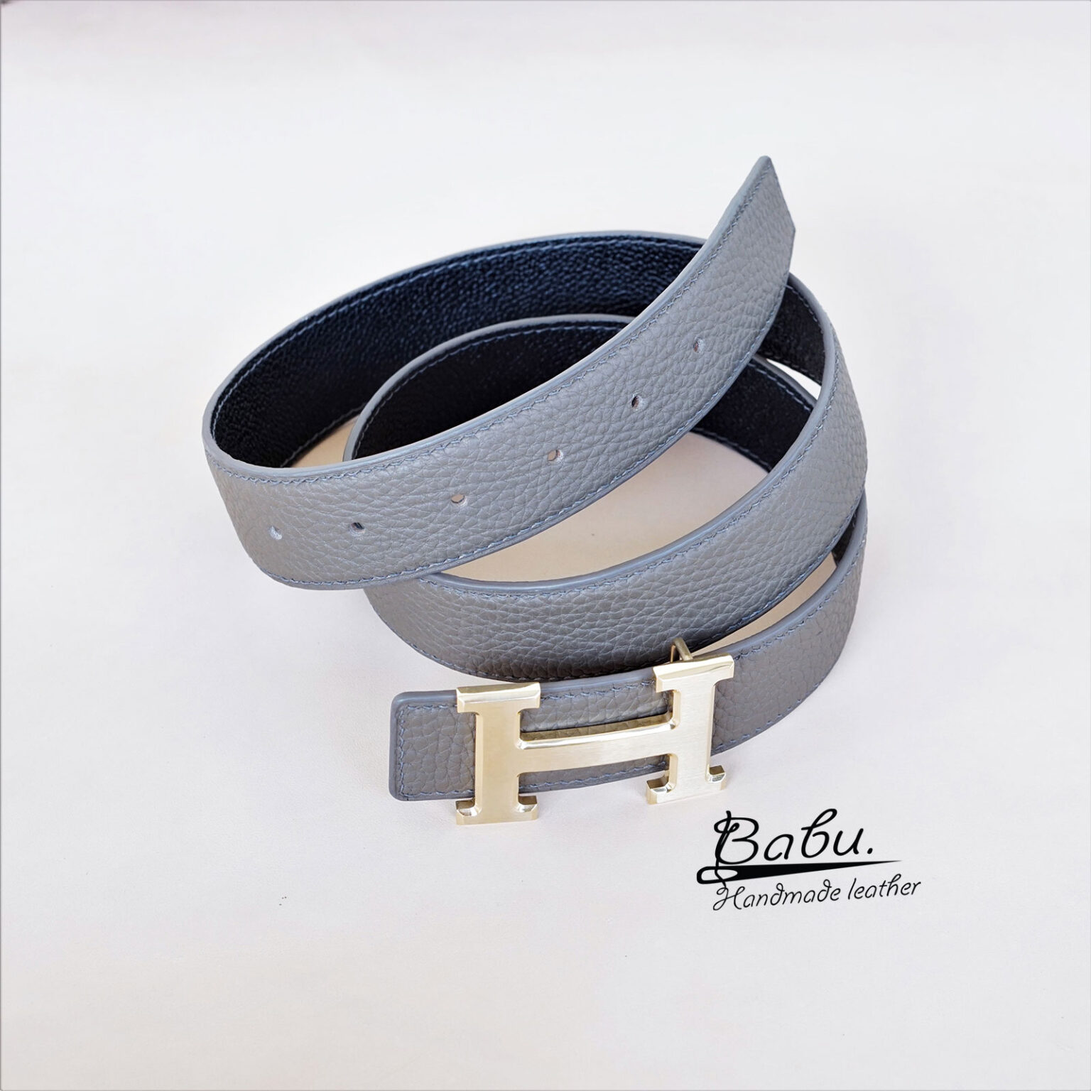 Kenya Gray All-Over Genuine Quality Leather Belt main image 0