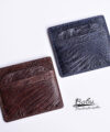 Ostrich Leather Card Holder, Handmade Ostrich credit card wallet MWL291