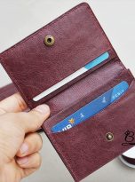 Burgundy Tuscany Cow leather credit card holder (1)