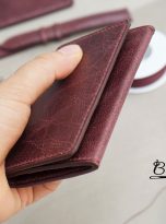 Burgundy Tuscany Cow leather credit card holder (9)