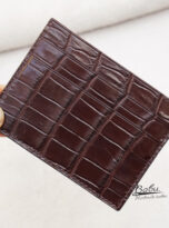 dark brown alligator leather credit card holder (3)
