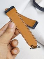 premium alligator skin watch strap for cartier santos in Navy Blue (1)