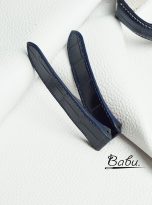 premium alligator skin watch strap for cartier santos in Navy Blue (6)