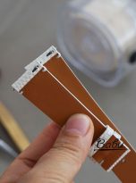 Cream white lizard leather watch strap quick release spring bars (8)