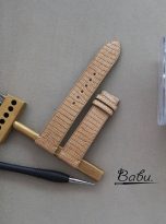 Dark Beige lizard leather watch strap with quick release bars (3)