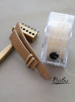 Dark Beige lizard leather watch strap with quick release bars (6)