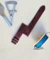 Dark Brown Ostrich leather watch strap with Quick release spring bars SW296