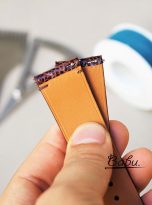 Dark brown ostrich leg leather watch band with quick release bars (7)