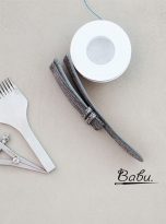 Grey Nubuck Ostrich watch band with Quick Release Spring bars (1)