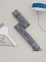 Grey Nubuck Ostrich watch band with Quick Release Spring bars (6)