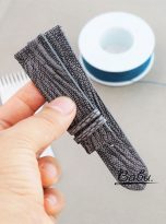 Grey Nubuck Ostrich watch band with Quick Release Spring bars (8)