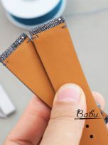 Grey Nubuck Ostrich watch band with Quick Release Spring bars (9)