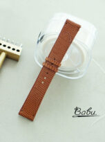 Quick Release watch strap – brown lizard leather watch band (2)