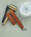 Quick Release Lizard watch strap, Handcrafted Brown leather watch band SW299