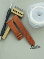Quick Release watch strap – brown lizard leather watch band (3)