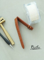 Quick Release watch strap – brown lizard leather watch band (8)