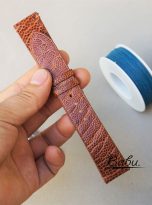 quick release brown ostrich leg leather watch strap (1)