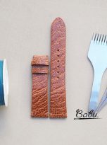 quick release brown ostrich leg leather watch strap (2)