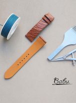 quick release brown ostrich leg leather watch strap (4)