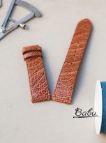 quick release brown ostrich leg leather watch strap (5)