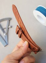 quick release brown ostrich leg leather watch strap (6)