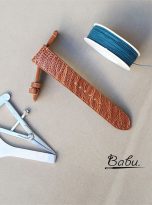 quick release brown ostrich leg leather watch strap (8)